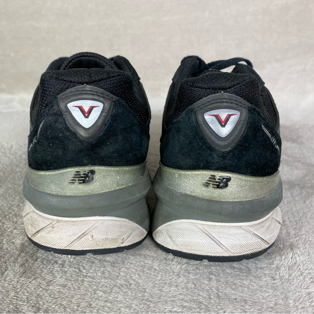 New Balance 990v5 Shoes Mens Size 14 Black Suede Made In USA Sneakers M990BK5 - Picture 7 of 10